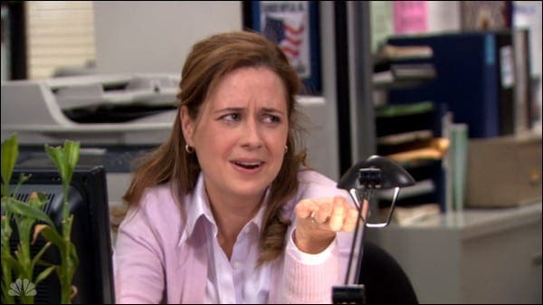 The Office used missed dance recital as ploy point Actress Jenna Fischer as "Pam" upset about missed dance recital