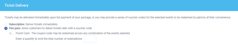 Flex pass options