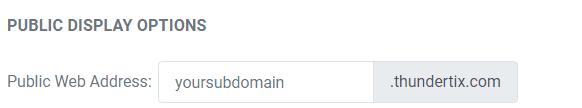 Public Web Address