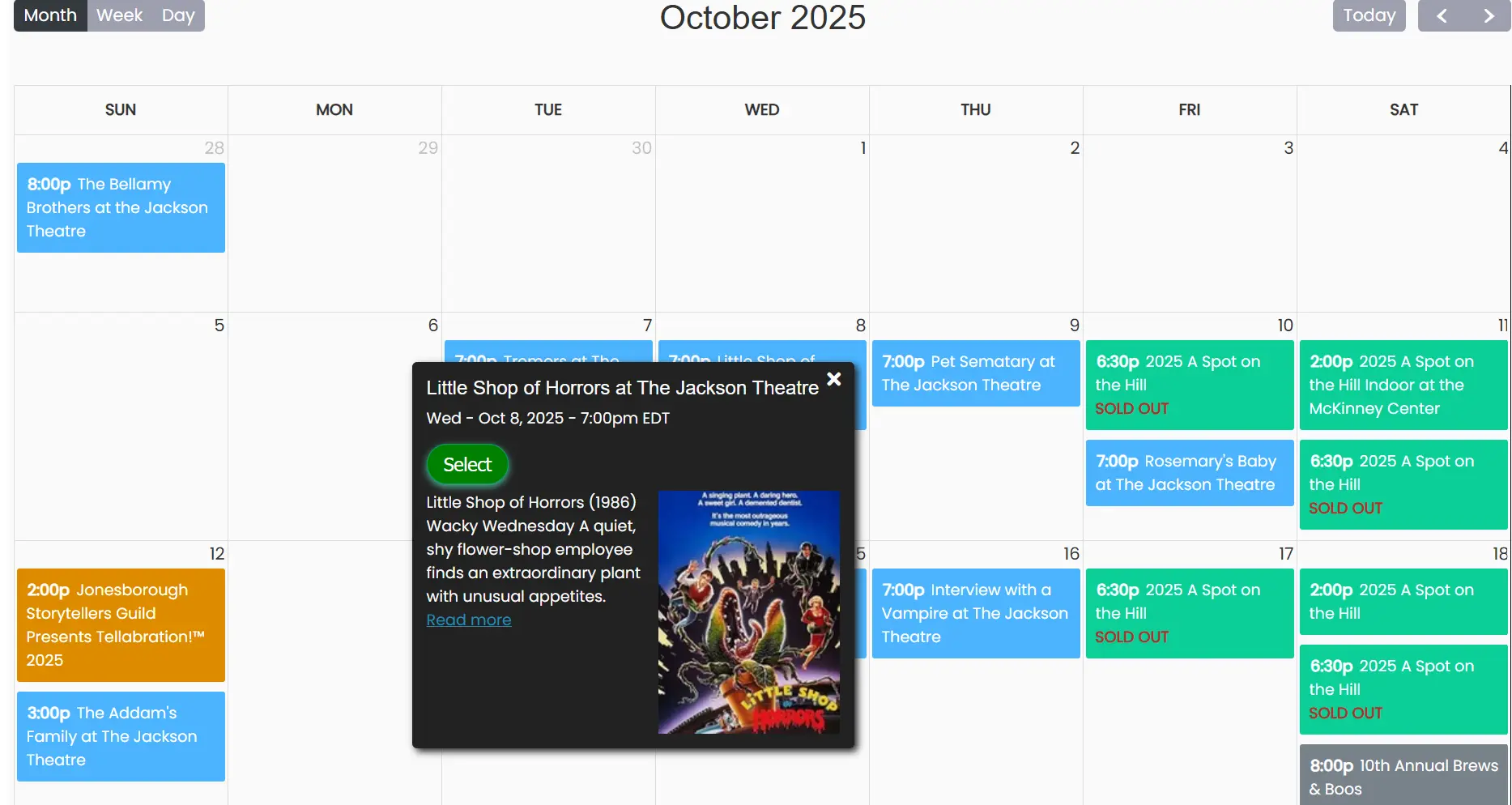 Events Calendar