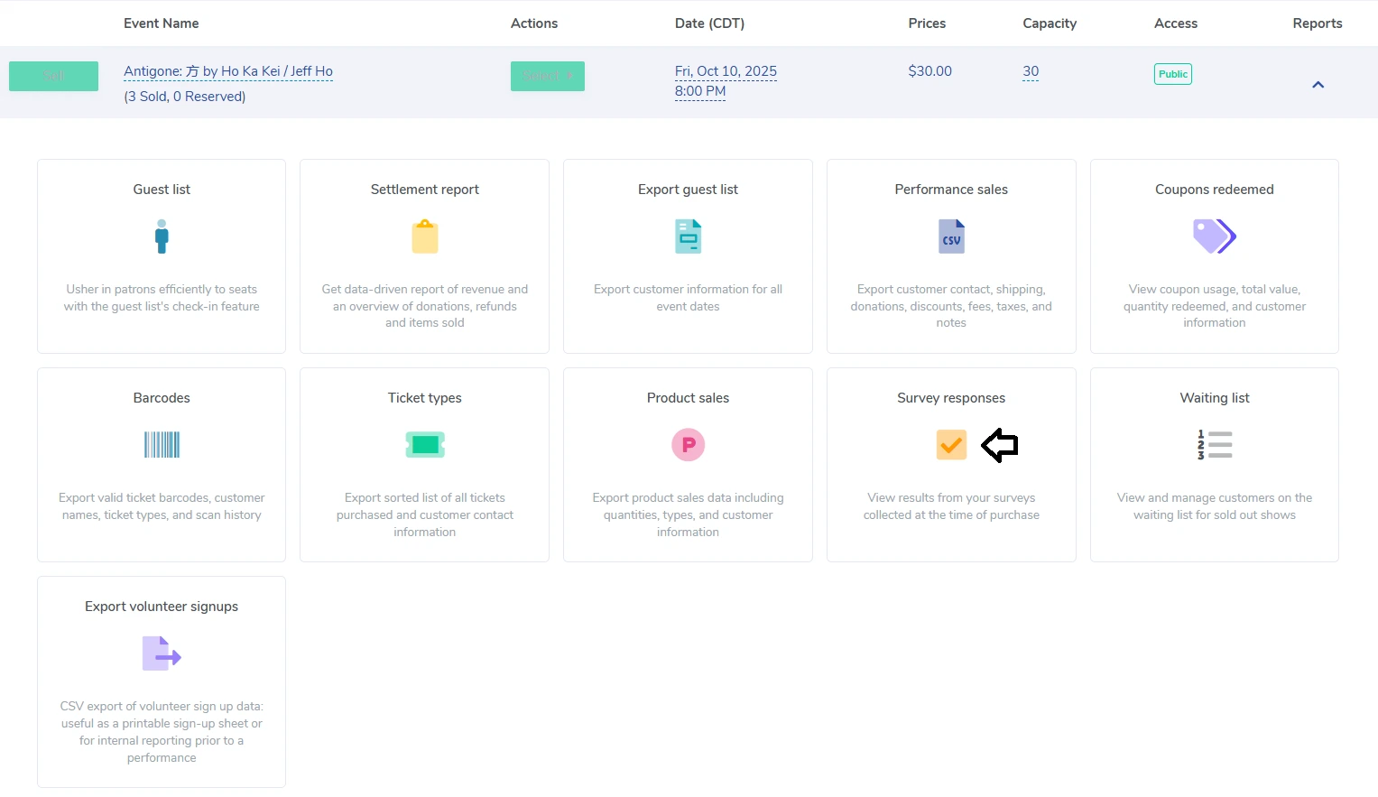 View survey responses
