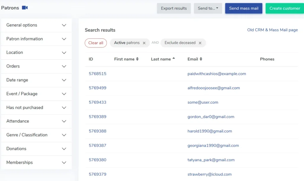 ThunderTix CRM