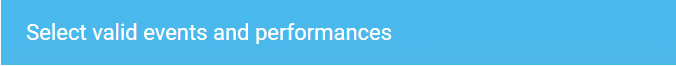Select valid events and performances for coupon