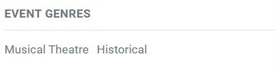 Event Genres section in Customer Information.