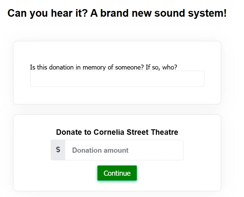 Survey on a fundraising campaign