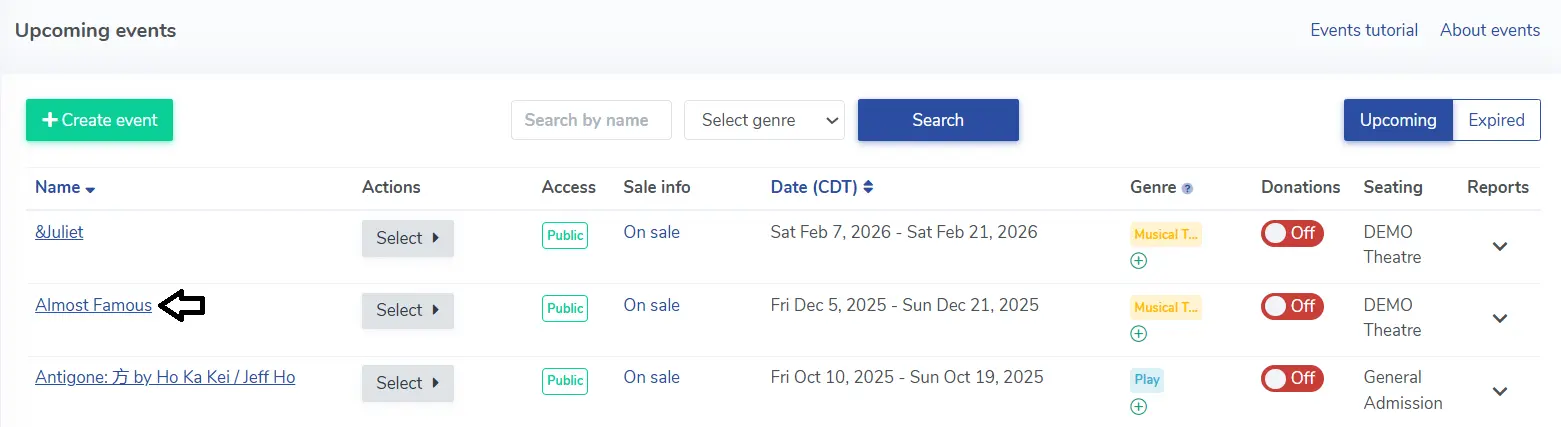 Event name