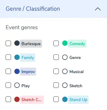 Event Genres